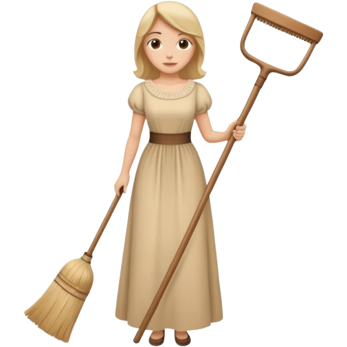 lady sweeping dust emoji