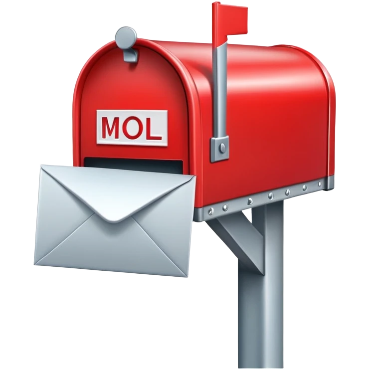 Mailbox with envelop emoji