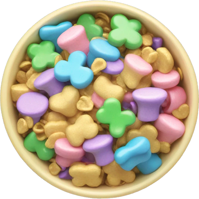 Pastel bowl full of Lucky charms  emoji