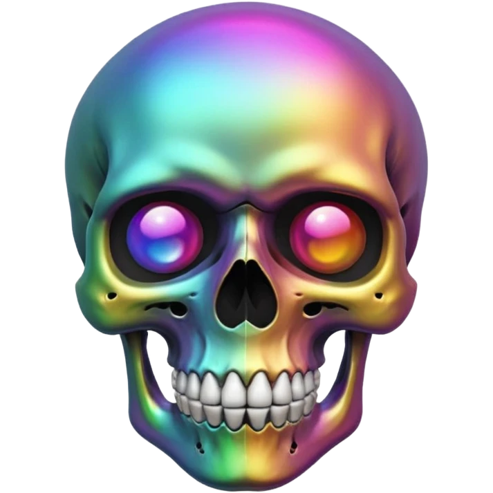 Multichrome Colorshifting REALISTIC Skull emoji