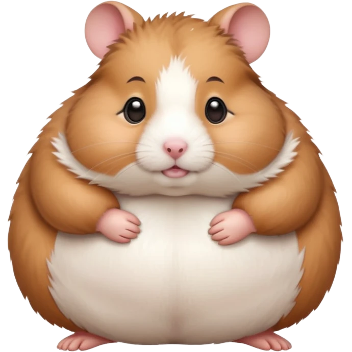fat hamster holding belly emoji