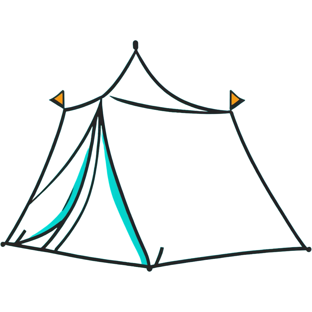 pretty pastel pink tent emoji