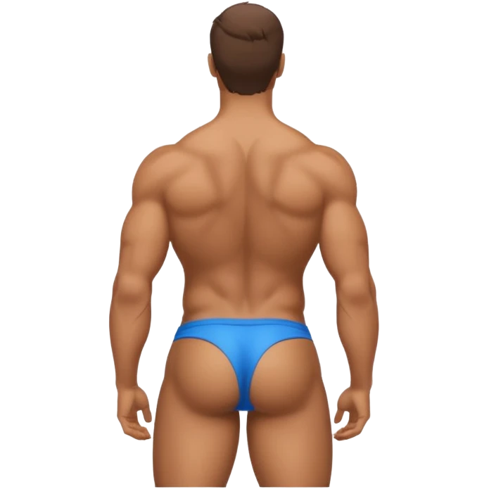 a guy showing his butt emoji