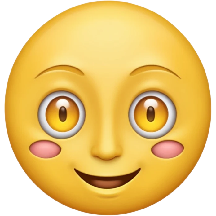 Emoji face with a third eye in it's forehead emoji