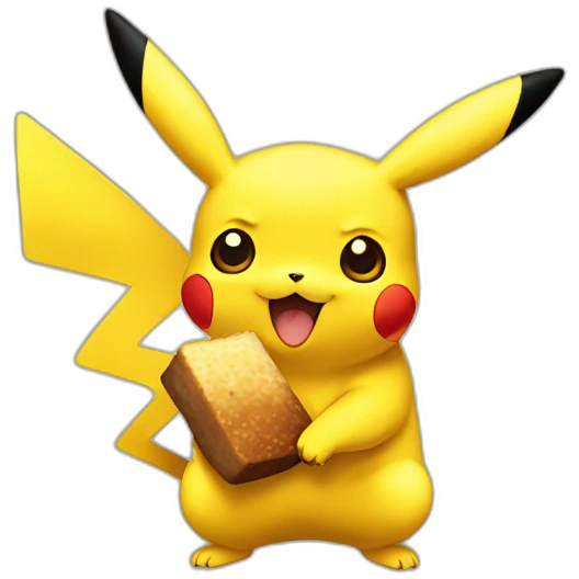 Pikachu avec un pled emoji