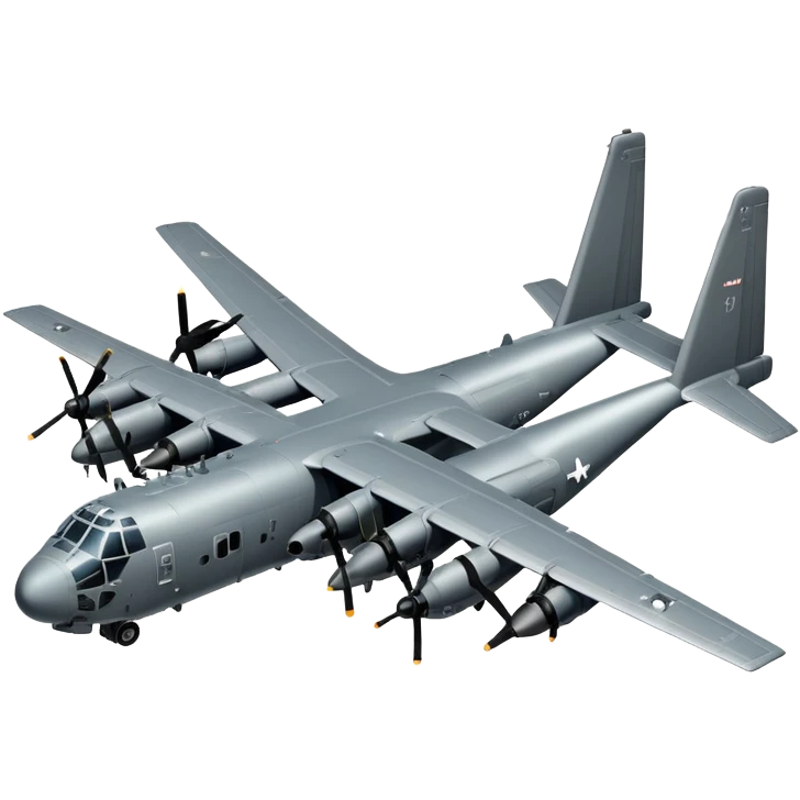 AC-130 gunship aircraft with side-mounted cannons emoji