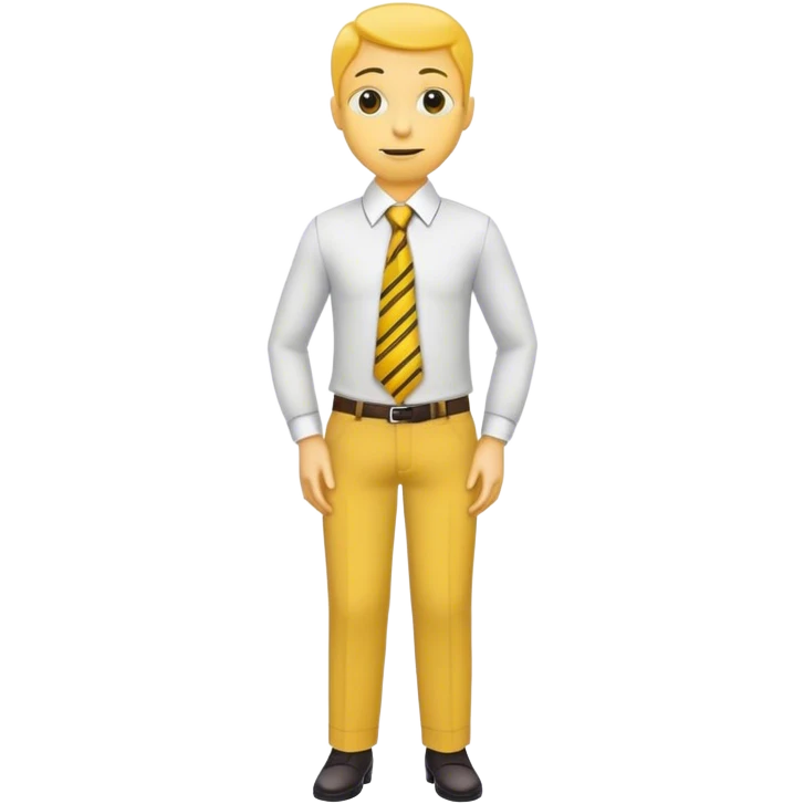 Sponge man with pants and a tie on emoji