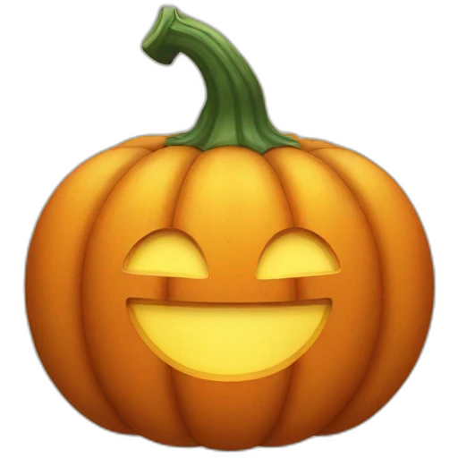 Smiling pumpkin emoji