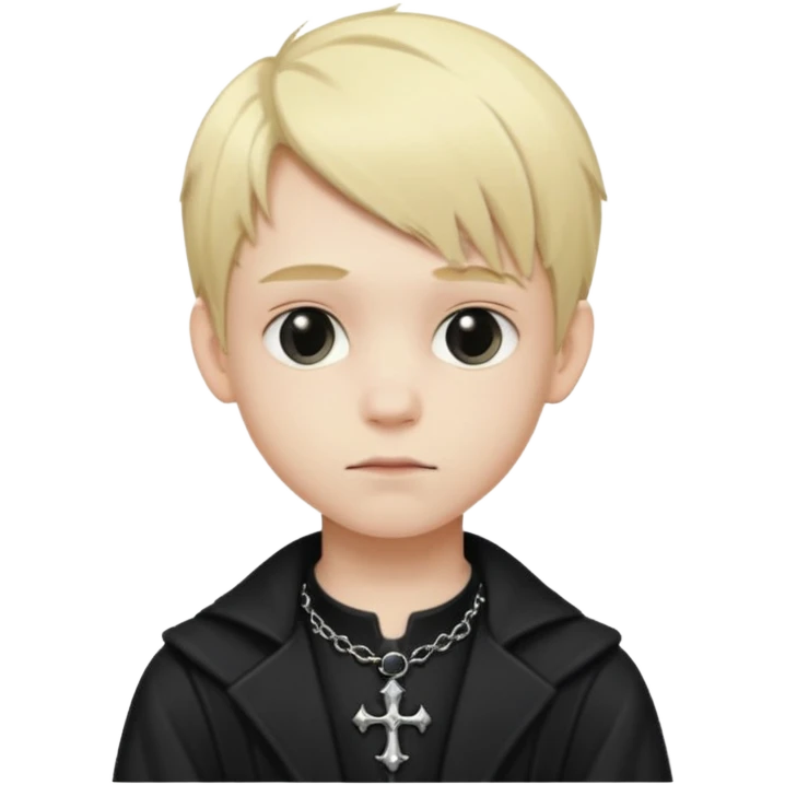 boy teen with blonde hair gothic emoji