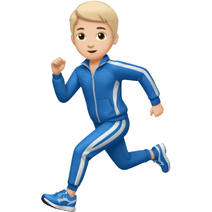 High resolution of ful body kid running  emoji