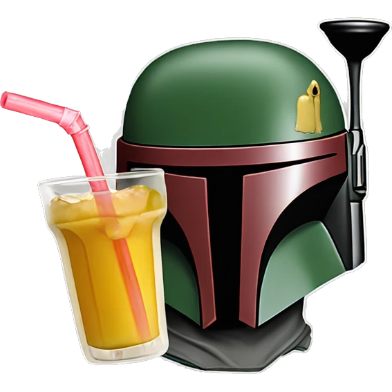 Boba fett drinking boba emoji
