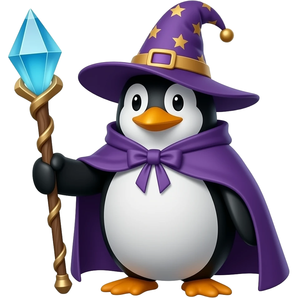 Penguin Wizard emoji