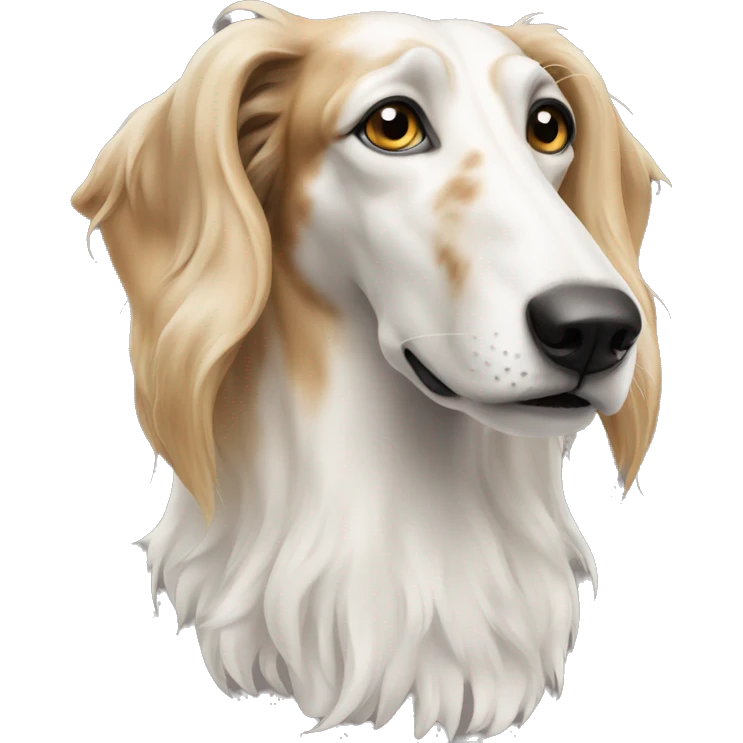 Borzoi with long nose  emoji