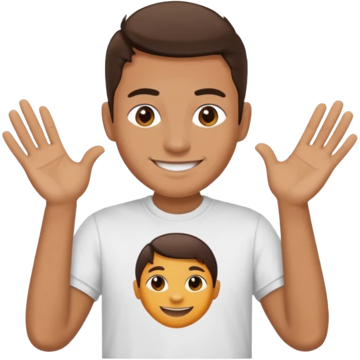 Someone doing the 6 7  emoji