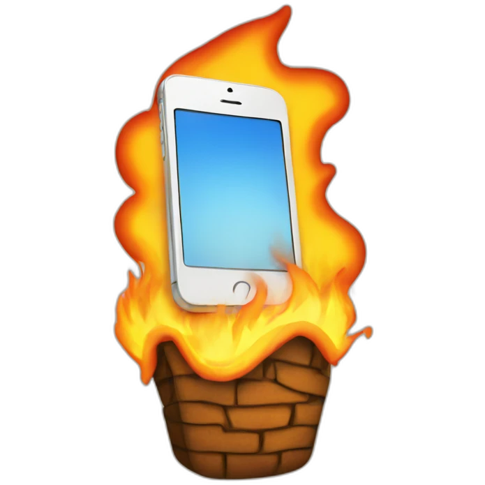 iphone-on-fire emoji