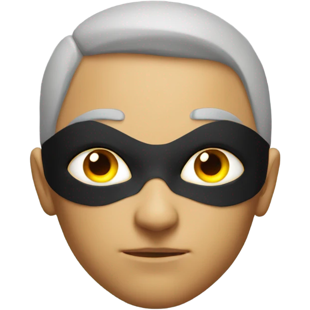 eyes look like a superhero emoji