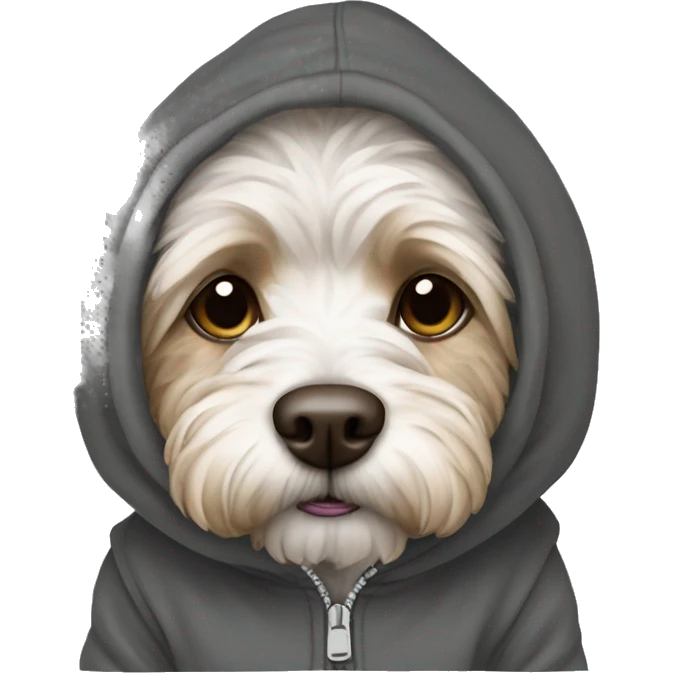 Cockapoo in a hoodie  emoji