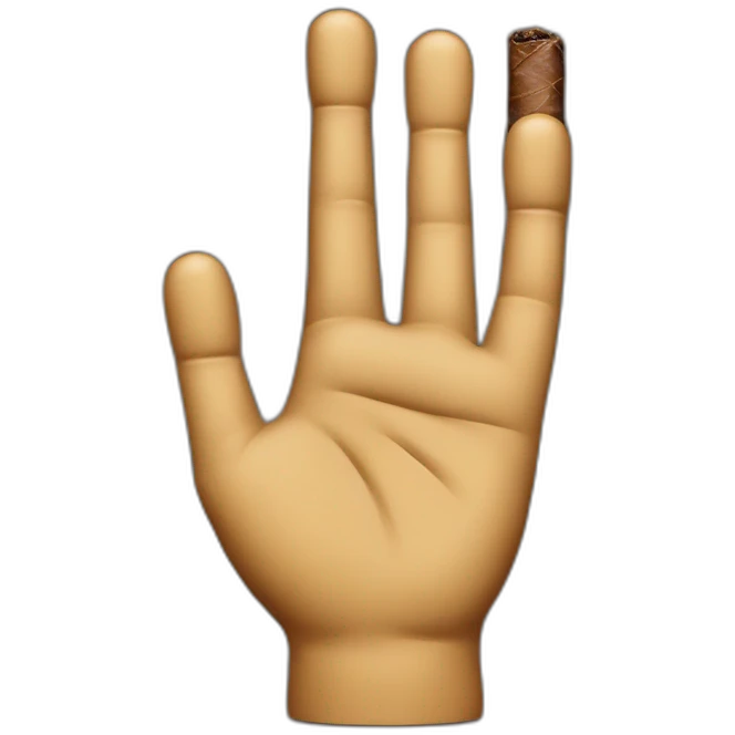 hand made cigarrete emoji
