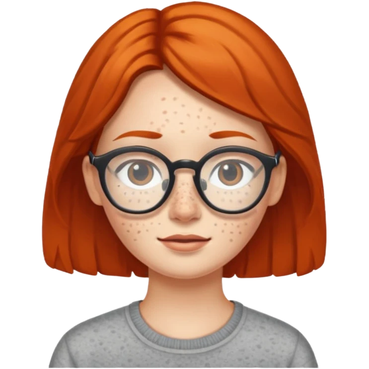 freckled peole with glasses emoji