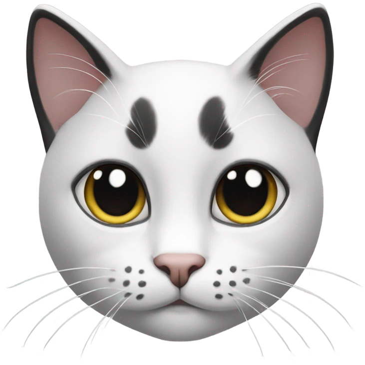 black and white cat emoji