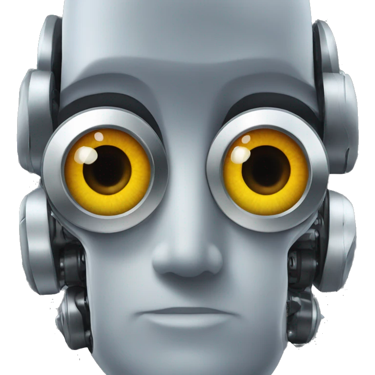 Robot ojos cansados emoji