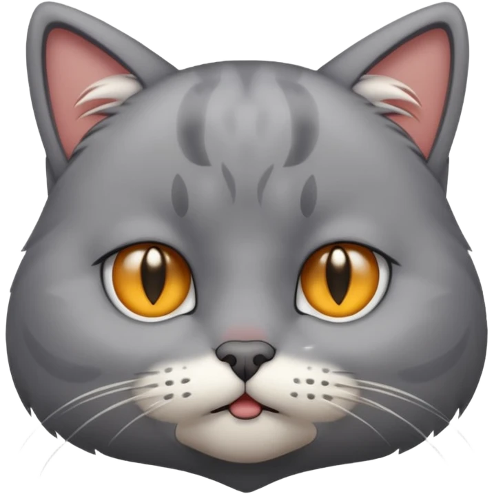 Realistic sad cat with 1 tear  emoji