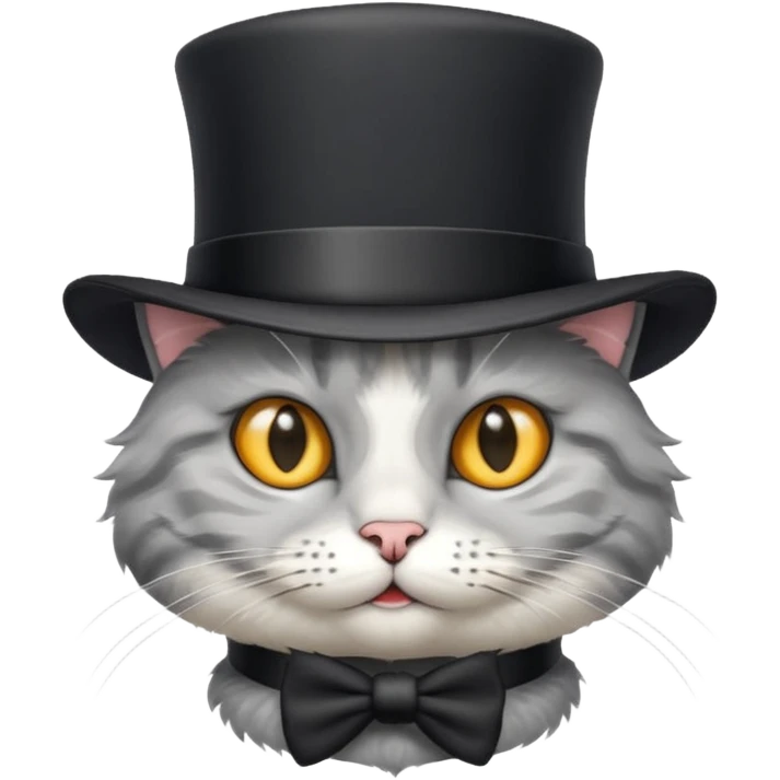 cat wearing a tophat emoji