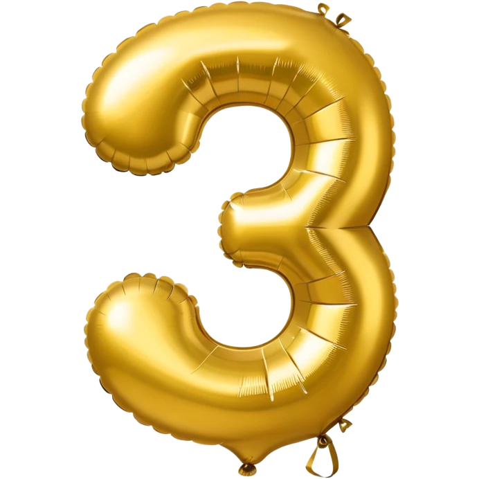0 number in gold balloons emoji