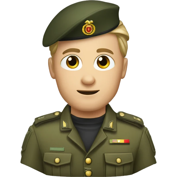 Bundeswehr soldat mit dunkelblondem kurzen haar   emoji