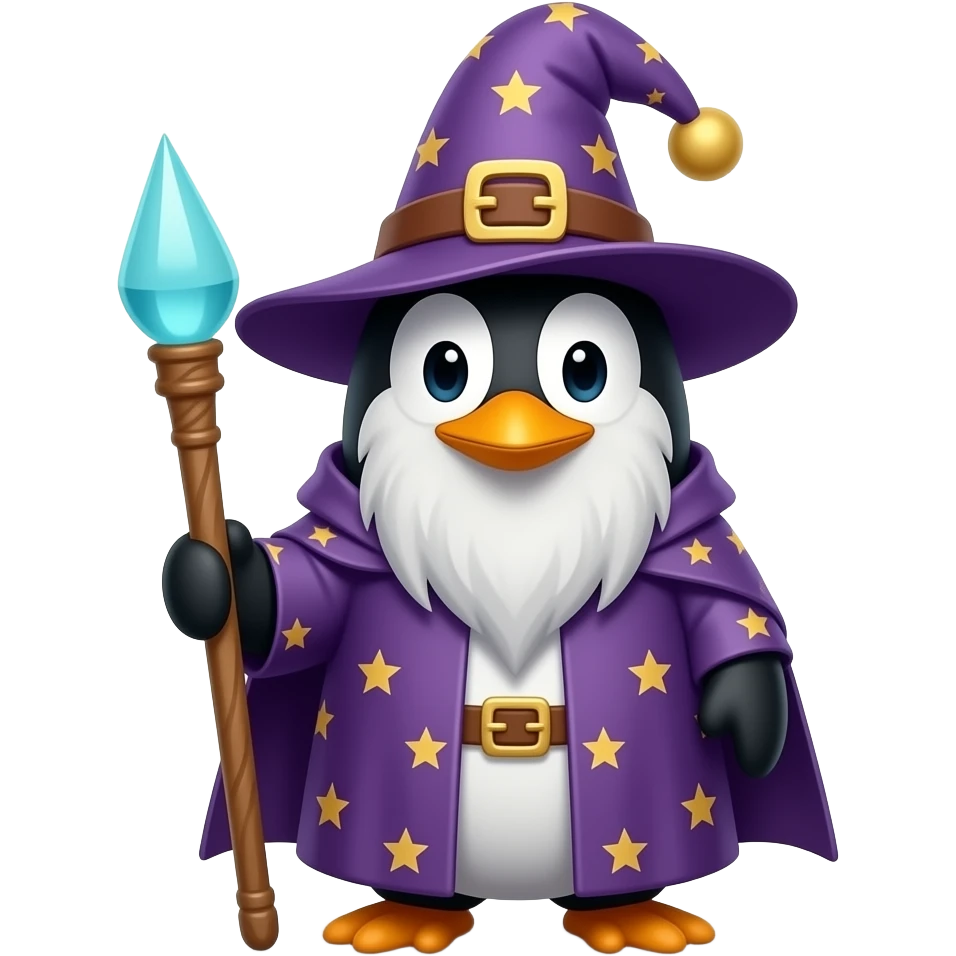Penguin Wizard emoji