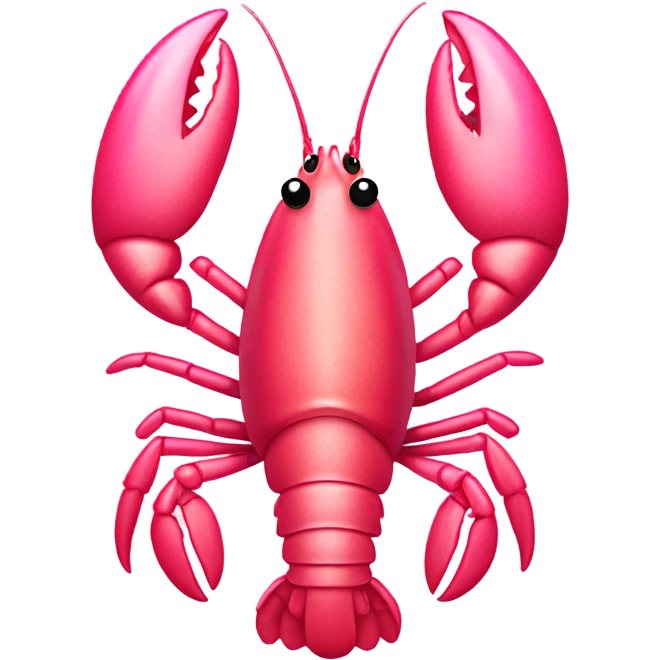 Pink lobster with glittee emoji