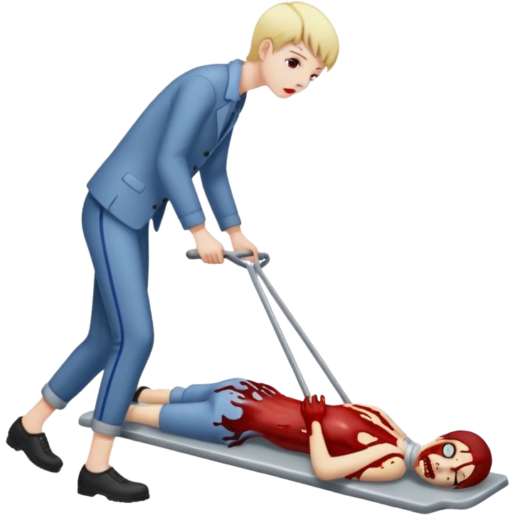 Dragging a dead body from a murder scene  emoji