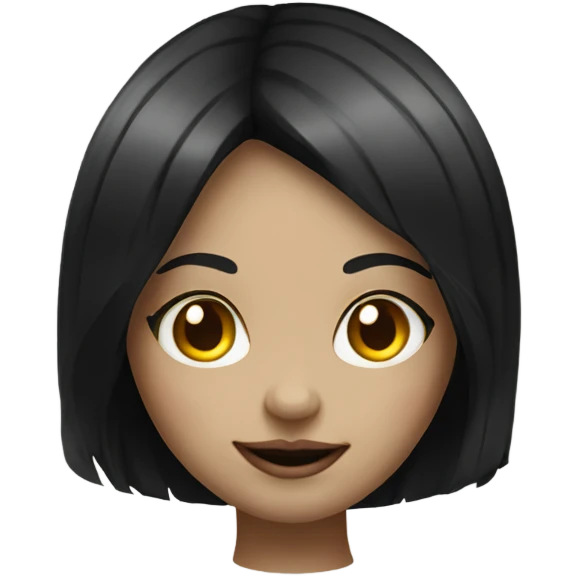 clown girl straight black hair  emoji