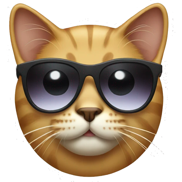 Cat with sunglasses emoji