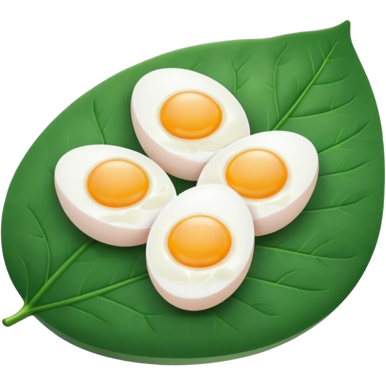 eggs on leaf emoji