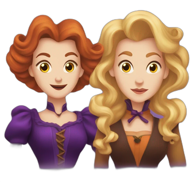 Hocus Pocus Winifred, sarah, and mary sanderson witches emoji