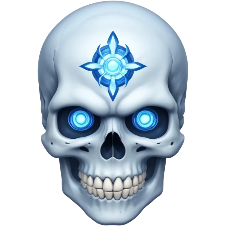Skull with ultra instinct  emoji