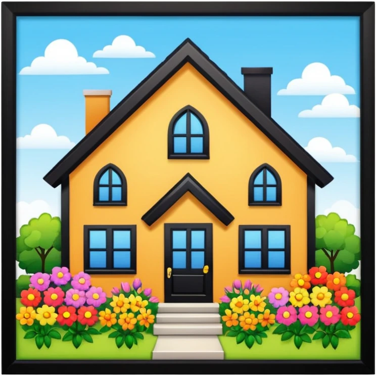house of flowers emoji
