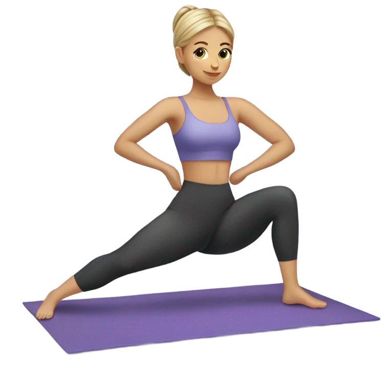 girl doing pilates on mat emoji