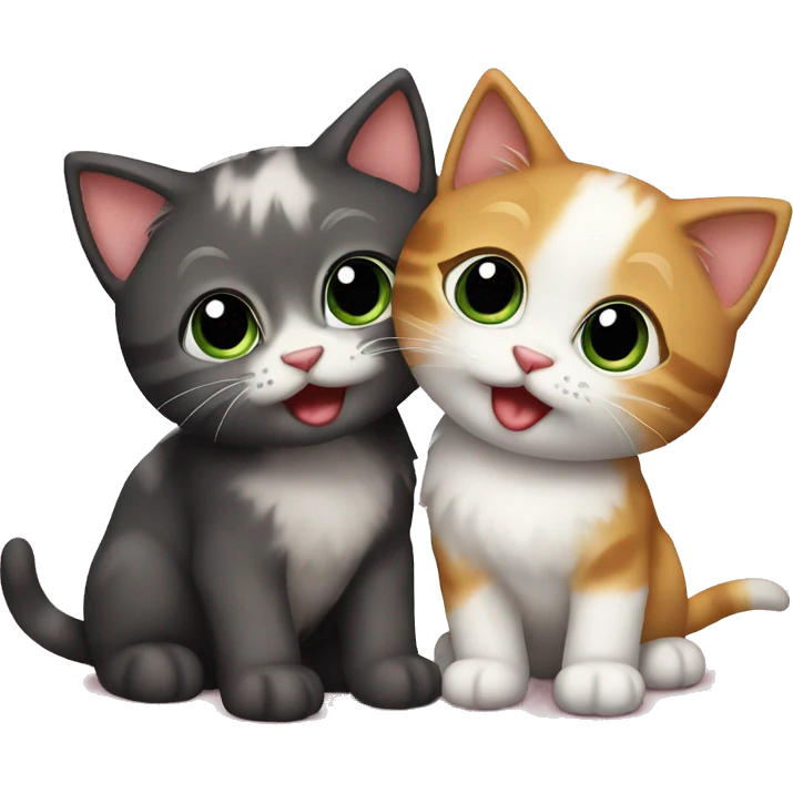 two kitten best friends birthday emoji