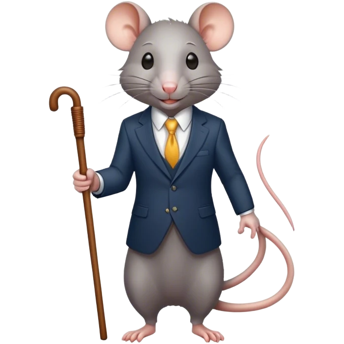 rat in a suit with a cane emoji