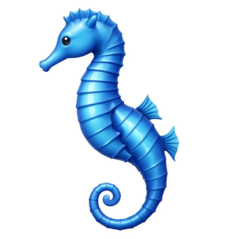 a blue seahorse  emoji