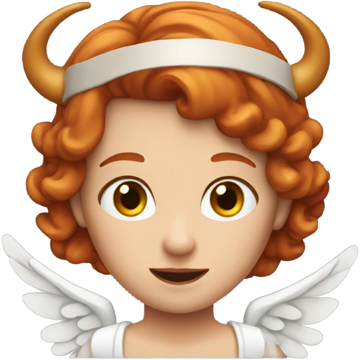 Redhead angel with horns emoji
