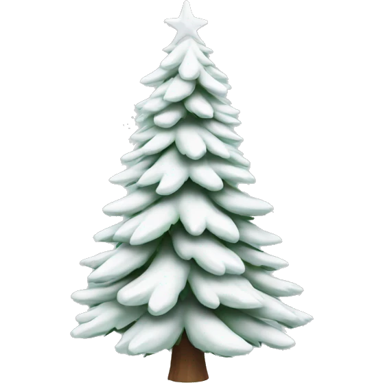  actual white fir christmas tree isolated.  emoji