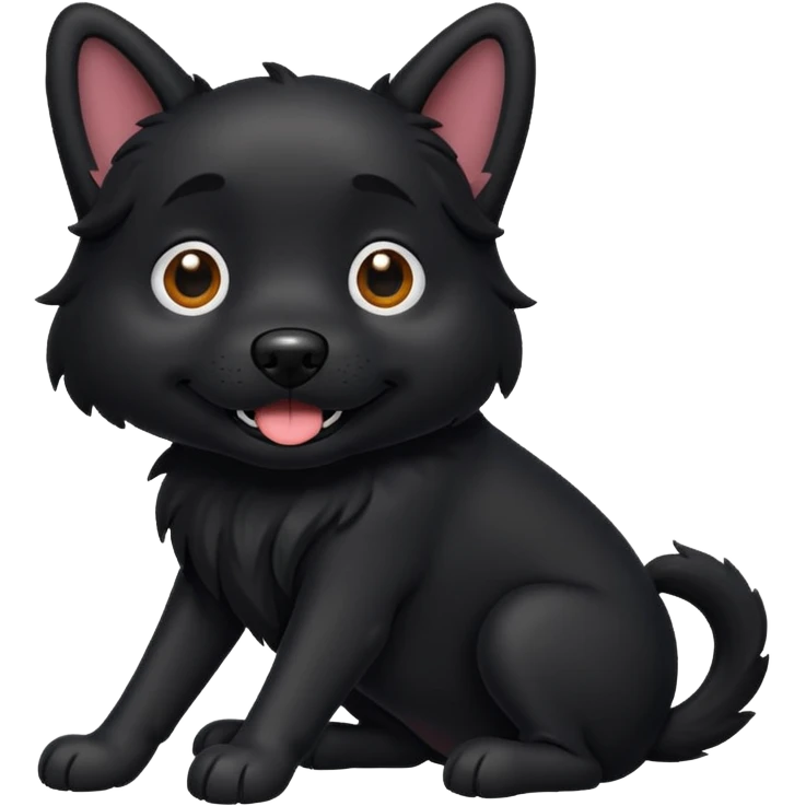 perro negro emoji
