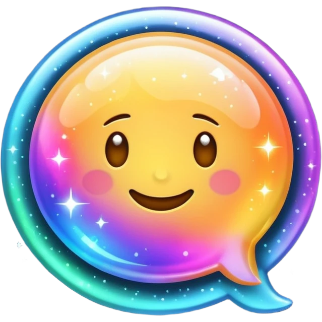 speech bubble with sparkles emoji
