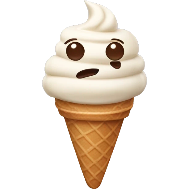 Ice cream with fudge emoji