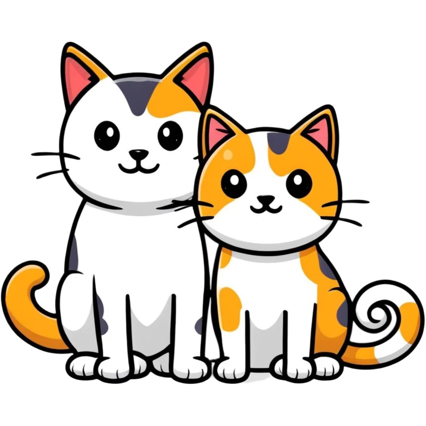 the cat and dog emoji