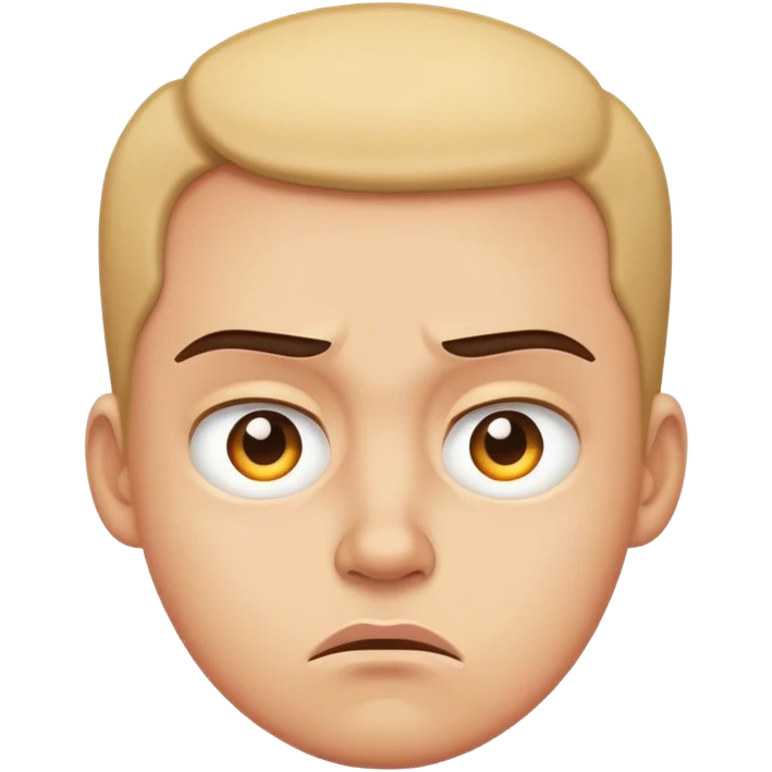 Annoyed face emoji