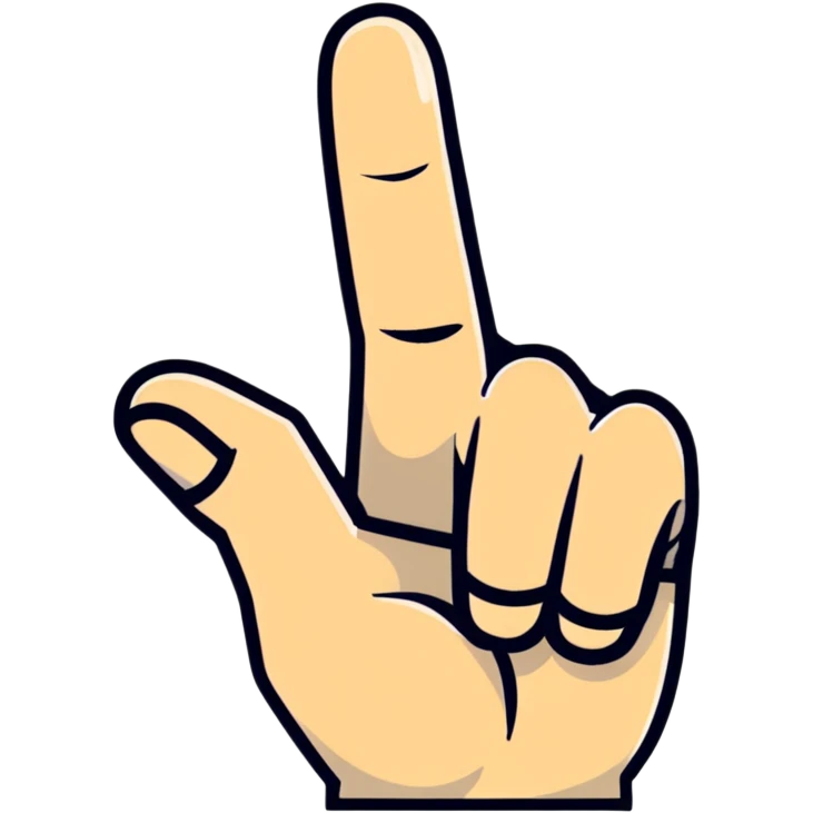 Pink middle finger emoji